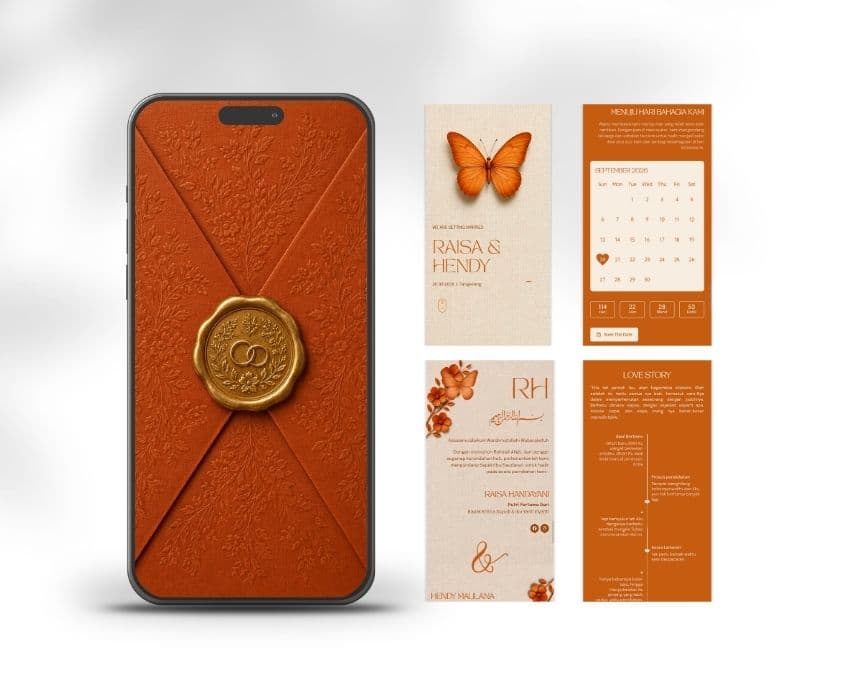 Template Wedding Tema Envelope Minimalist Tanpa Foto - Slide 2