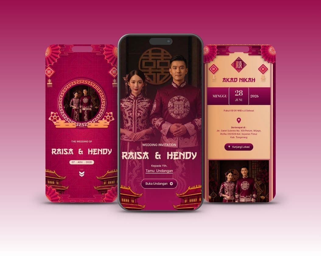 Template Wedding Tema Chinese - Slide 1